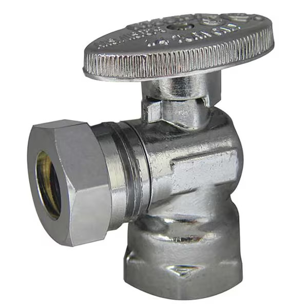 Kissler 1/4-Turn Stop,Angle,1/2 Inx1/2 In 88-9235 Kissler 88-9235 026607043288