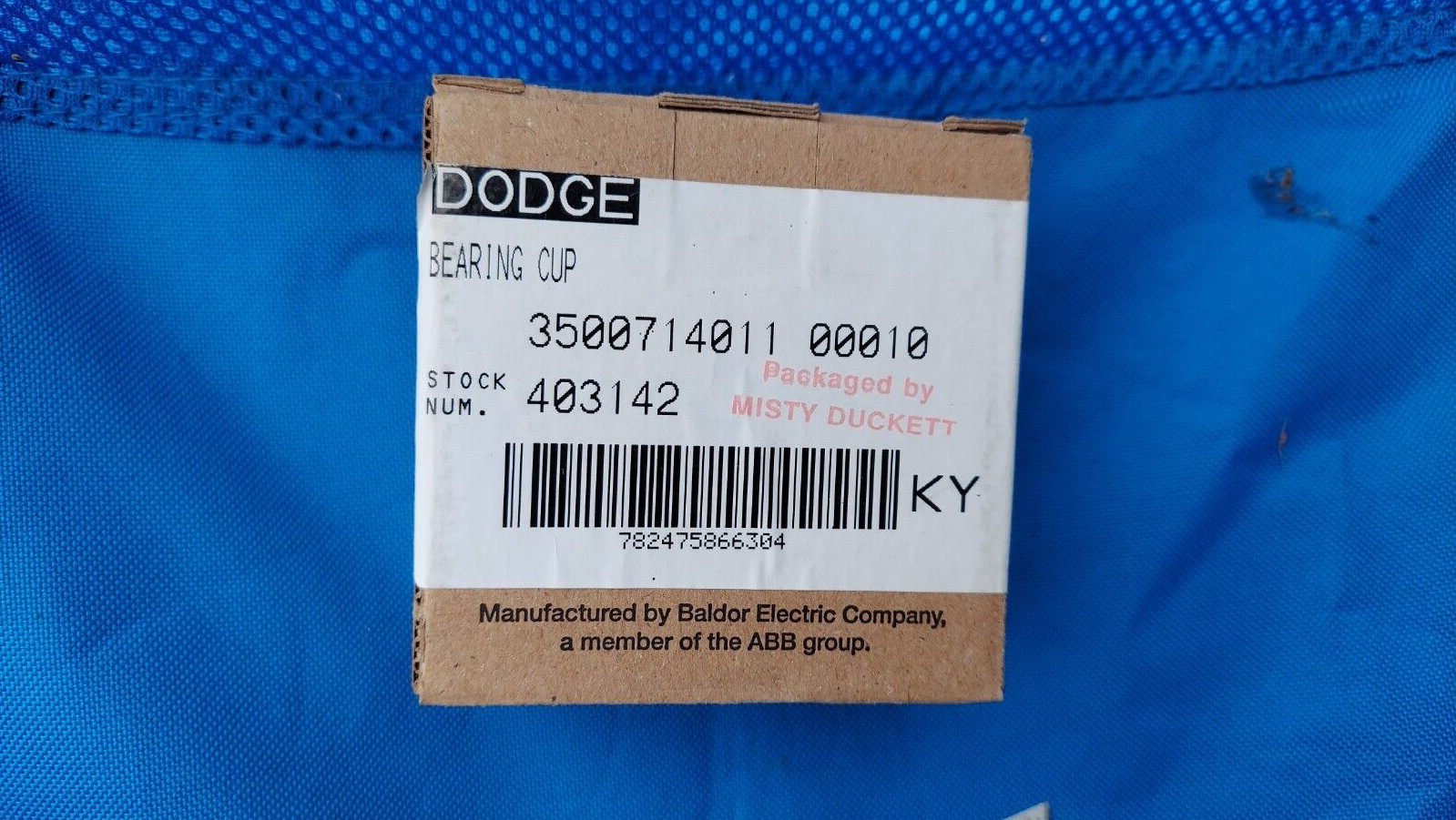 New ABB Baldor Dodge 403142 Bearing Cup