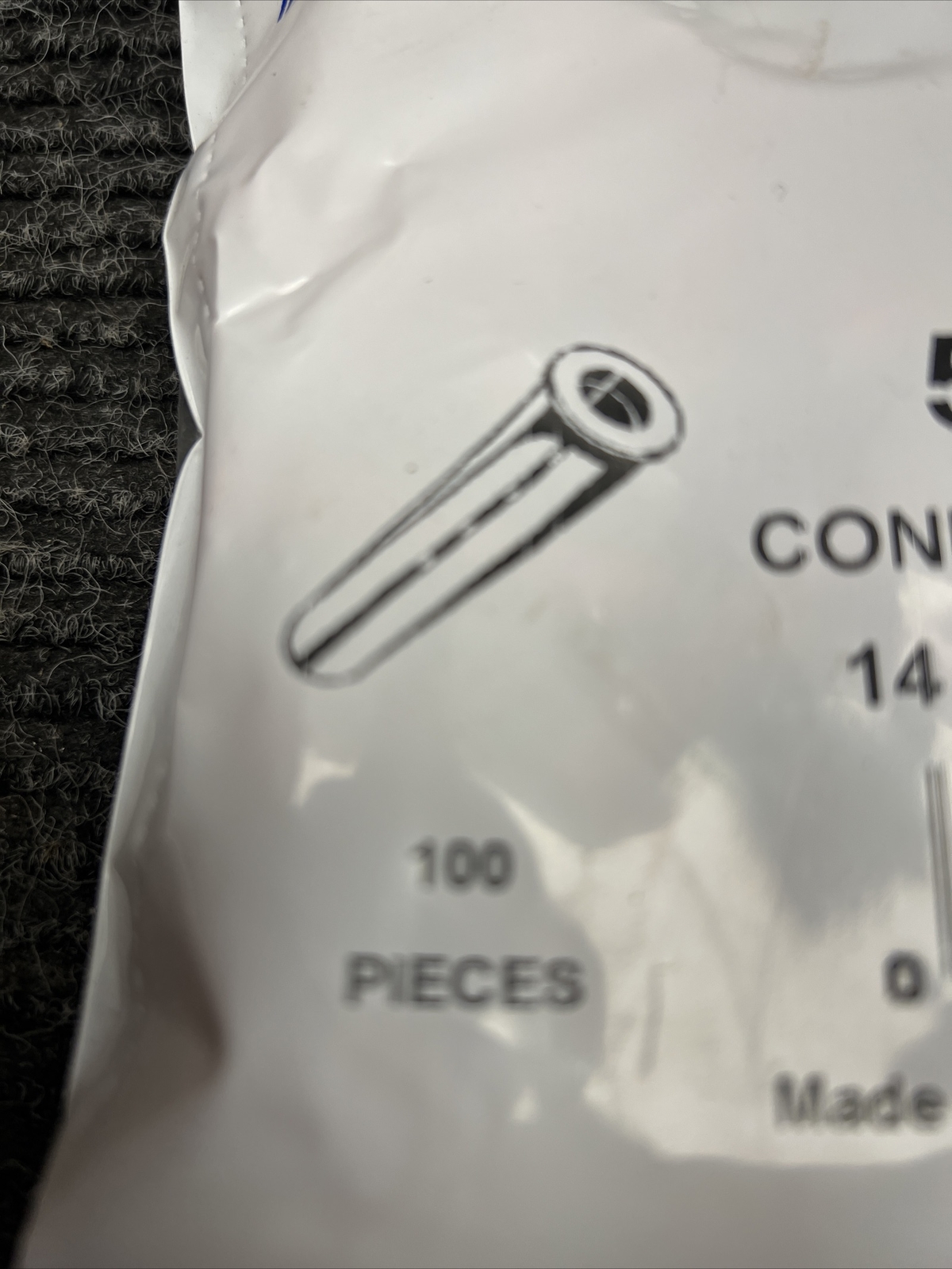 New FASTENAL 50980 Conical Anchor 100 Pieces