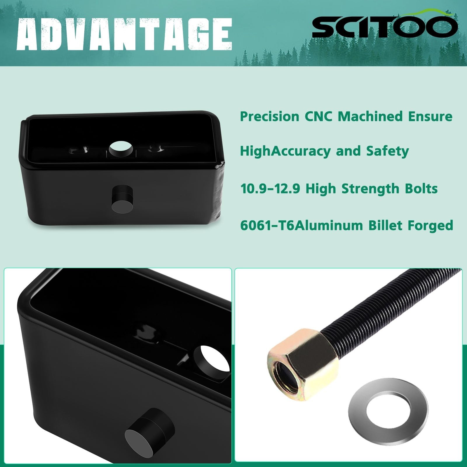 SCITOO Lifts 3 inch Front and 1.5 inch Rear Suspension Strut Spacers for Niss…