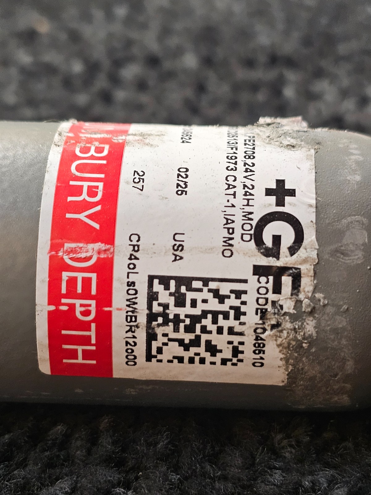 GF ANODELESS RISER 360000126 ASR STD 1 MPT 1 IPS DR11 PE2708 30V 18H