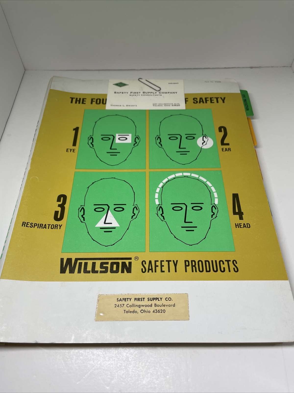 Safety First Supply Book and First Aid Business Supplies Vintage Booklet Advert