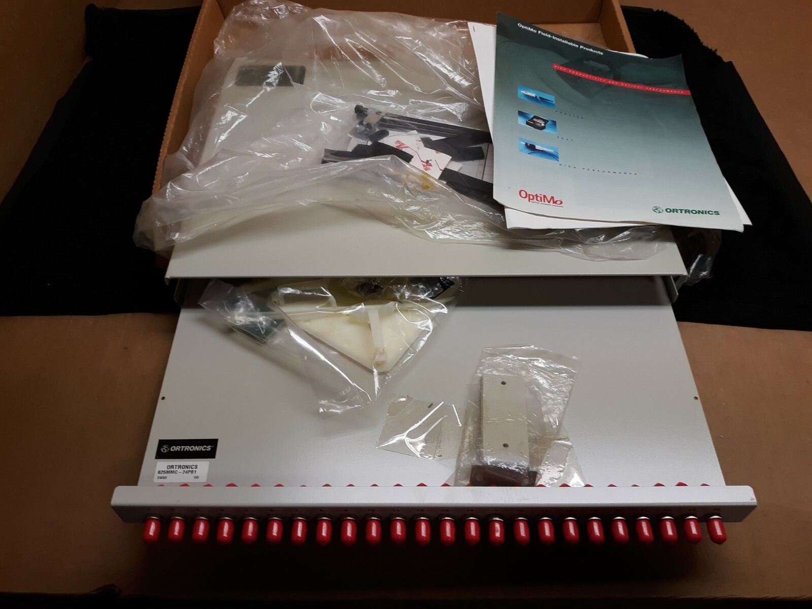 NEW ORTRONICS OR-625MMC-24PA1 RACK MOUNT PANEL FOR 24 PORT FIBER PATCH PANEL