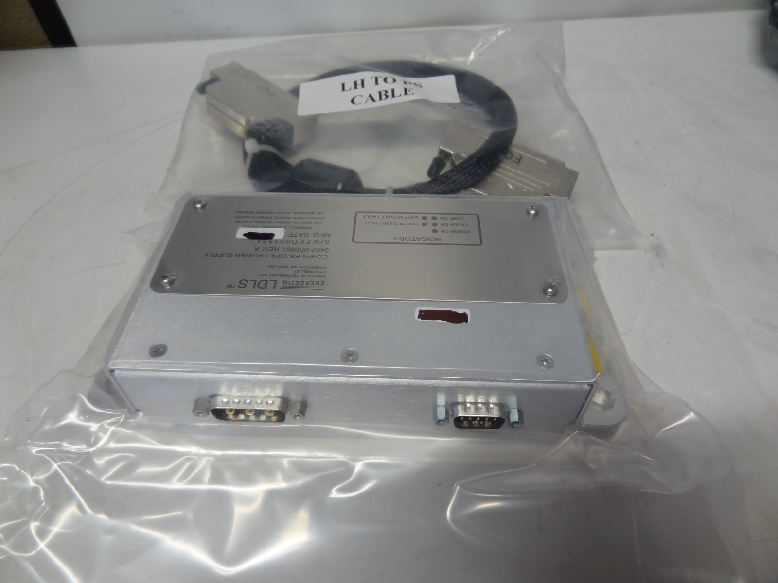 Energetiq LDLS EQ-9-N-PS-CIP4.1 Power Supply w/ Cable #L245
