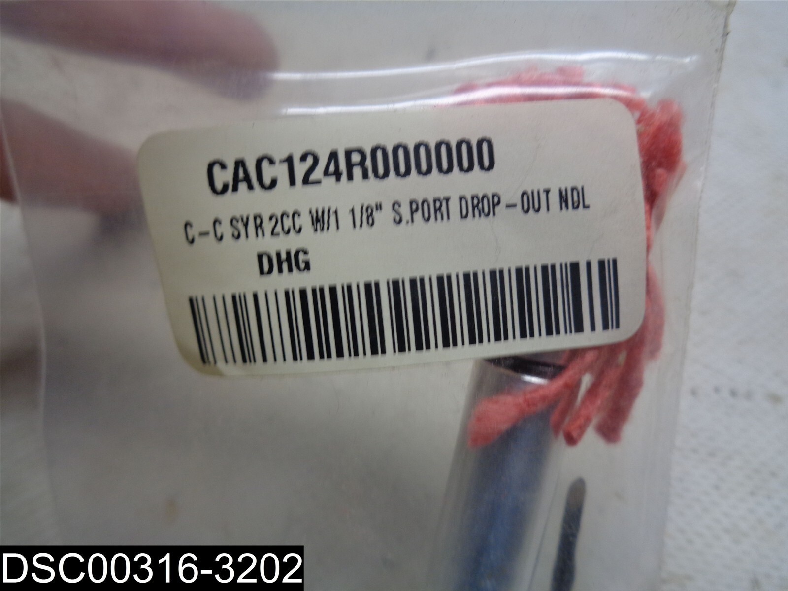 QTY=2: CAC124R000000 Cap-Chur Syringe w/ Needle 2CC 1-1/8″ Drop Out Needle