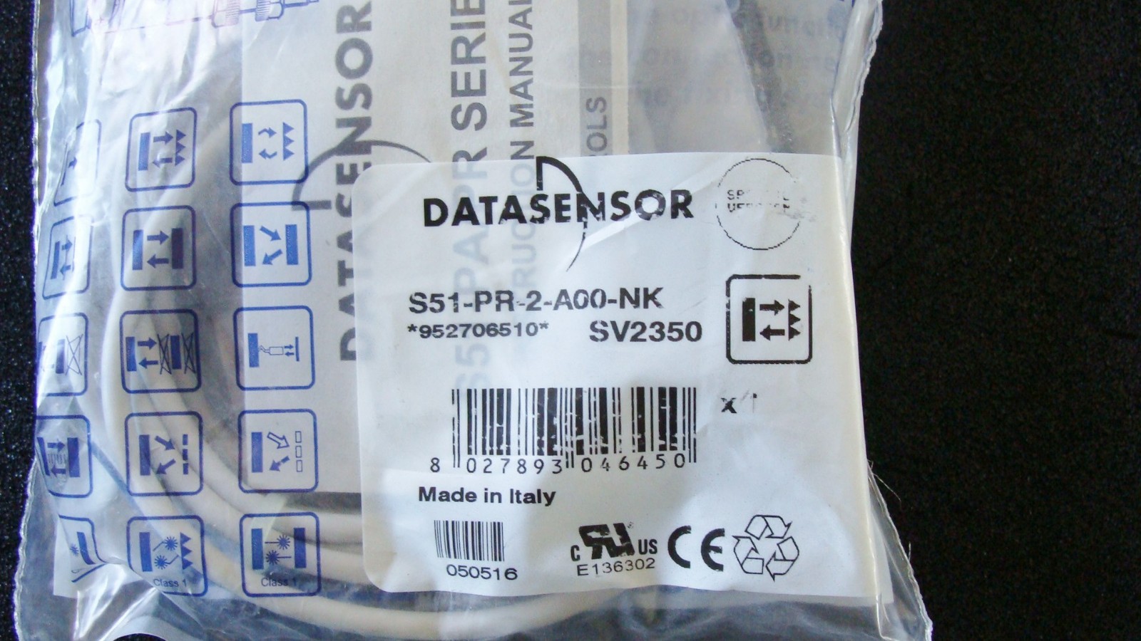 New Telemecanique Data Sensor. S51-PR-2A00-NK SV2350. Made in Italy