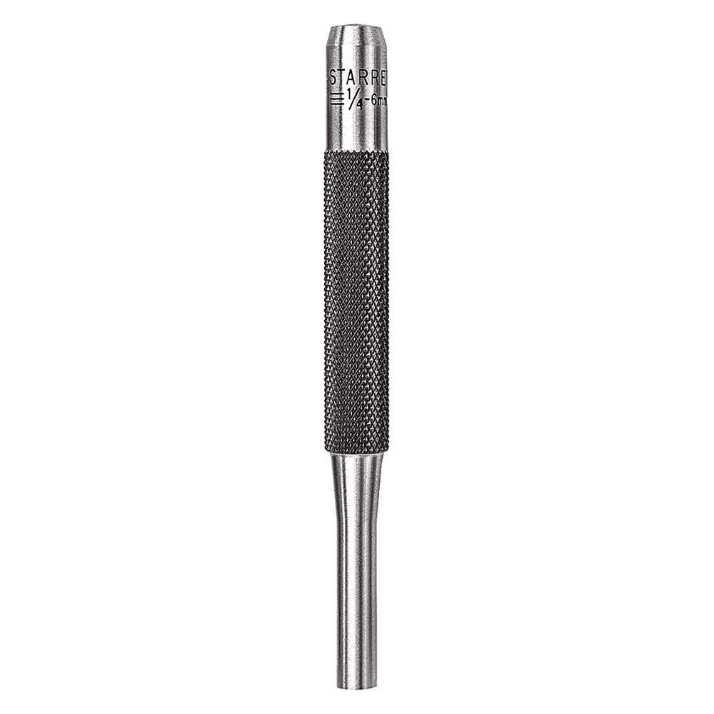 STARRETT 565G Drive Pin Punch,4″ L,1/4″ Tip Size 30A629