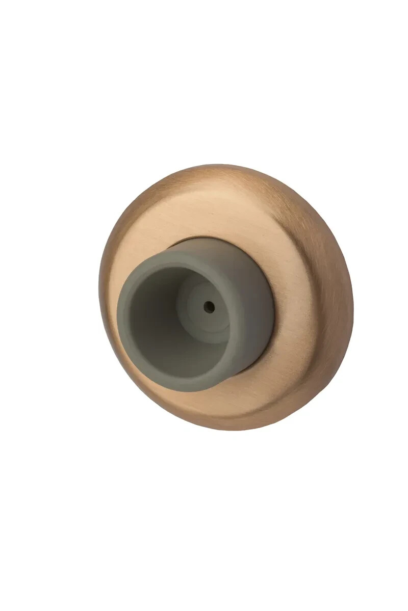 2pk ROCKWOOD 409 Satin Bronze Concave Wall Door Stop US10 Coppery Lot #3 ზ