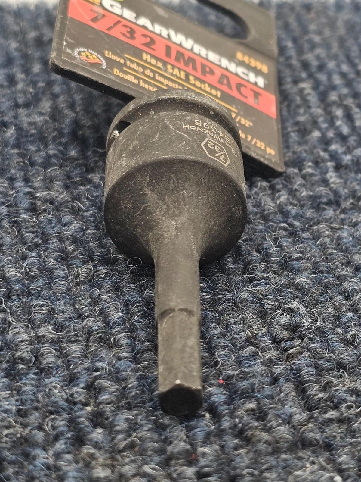 Gearwrench 84398 3/8 Drive Impact Hex Bit SAE Socket 7/32″