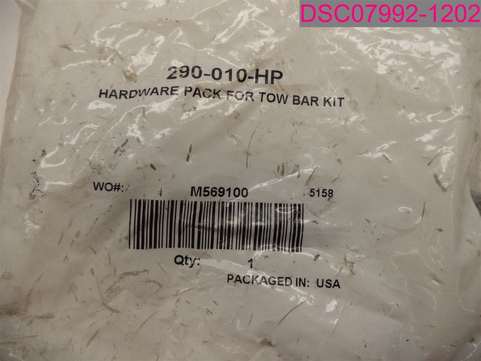 290-010-HP Hardware Pack for Tow Bar Kit