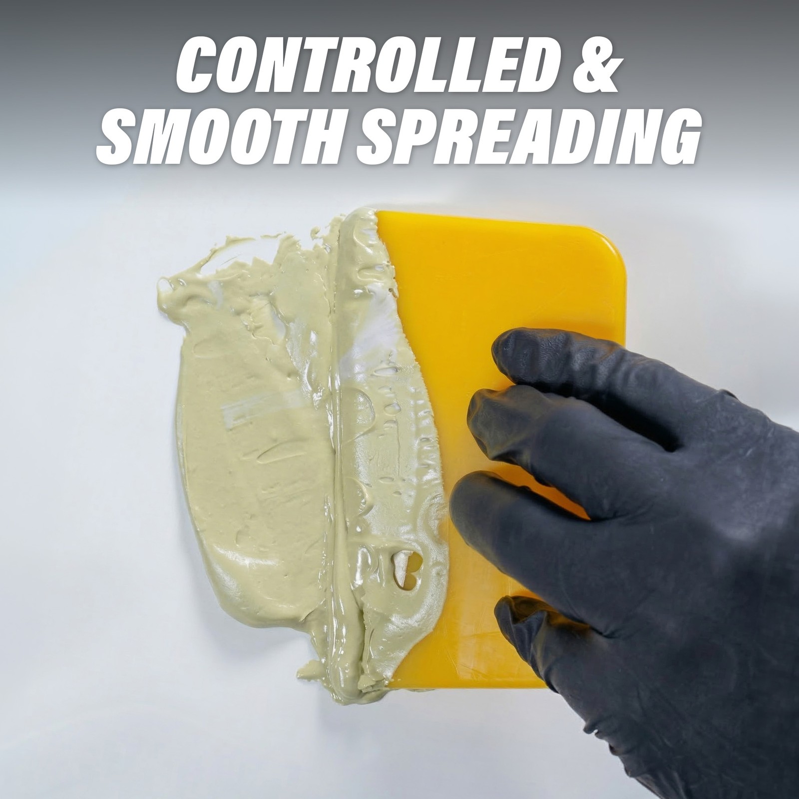 LAUCO Auto Body Filler Yellow Spreaders Pack of 50 Reusable Plastic Spreader, 6″