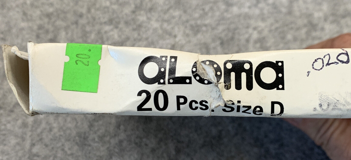 Aloma Size D .020 Shims – Box of 20 Stainless Steel New Free Shipping