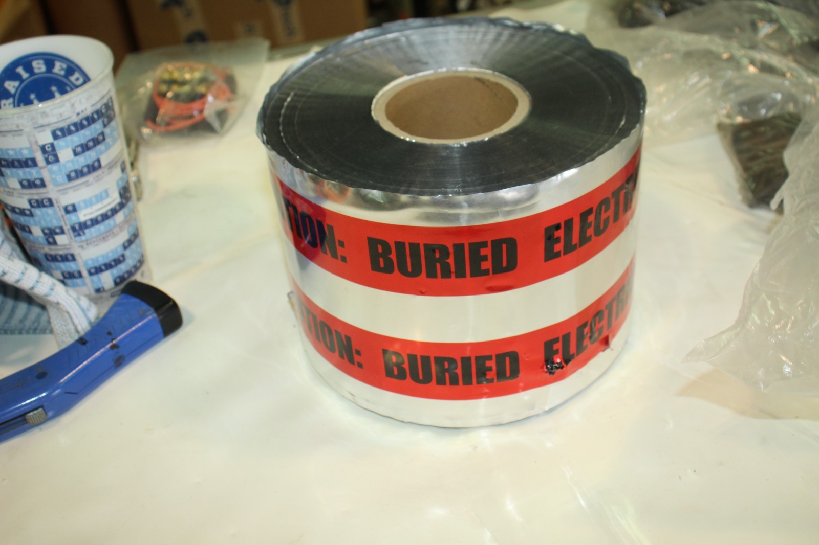 Electric Cable Detectable Marking Tape Roll 6″ x 1000′