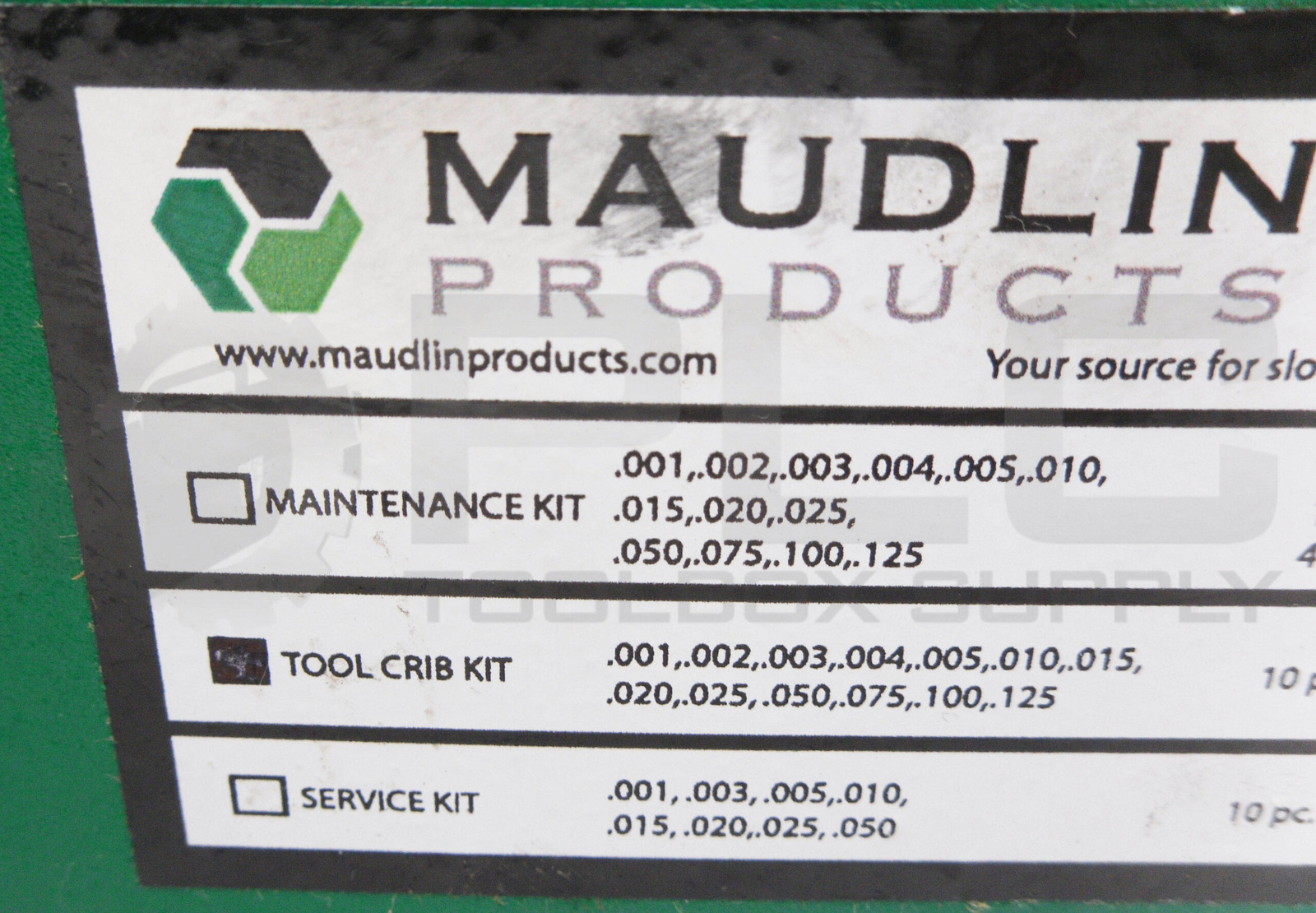 MAUDLIN PRODUCTS TOOL CRIB KIT .001″ – .125″ *READ*