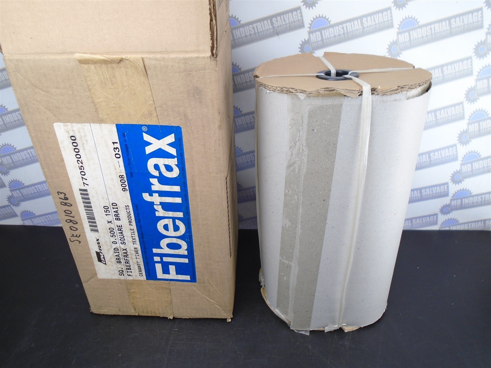FIBERFRAX – High Temp CERAMIC SQUARE BRAID 770520000 – 1/2 in. 0.500 x 150ft NEW