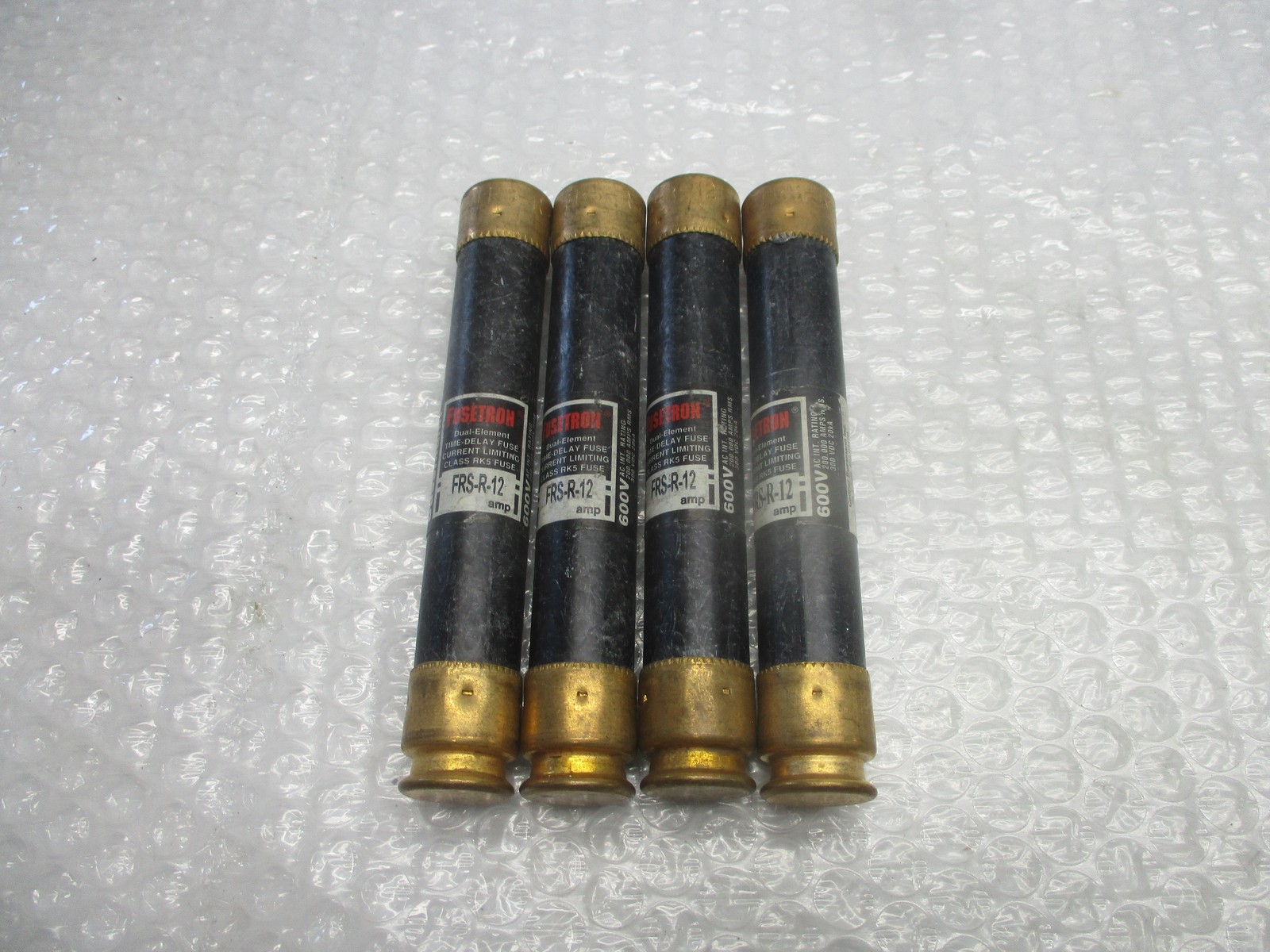 FUSETRON FRS-R-12 FUSE BLACK LOT OF 4 NSNP