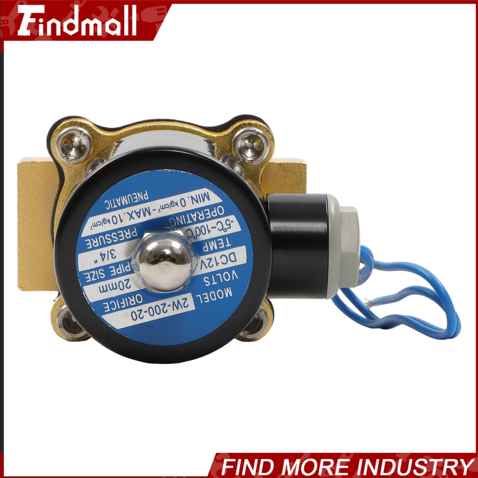 Findmall 3/4″ Solenoid Valve Air Water N/C Gas Oil Normally Closed 12V 220V
