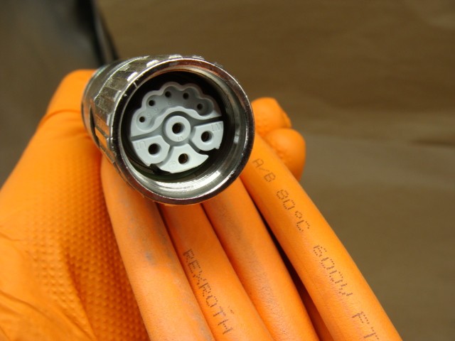 REXROTH SERVO MOTOR POWER CABLE RKL0019 INK0653 06 21 42/17 600V 24 FEET