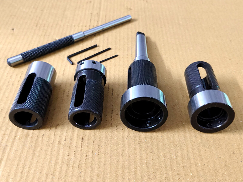 Lathe Tailstock Die Holder Box Set Of 4 Floating Type MT2 SHANK Holds Metric Die