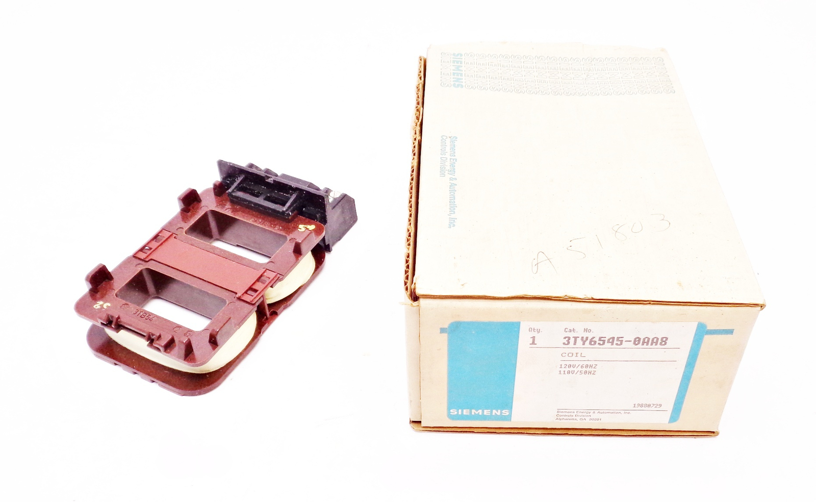 NEW SIEMENS COIL 3TY6 545-0AA8 120V/60HZ 110V/50HZ 3TY6545-0AA8