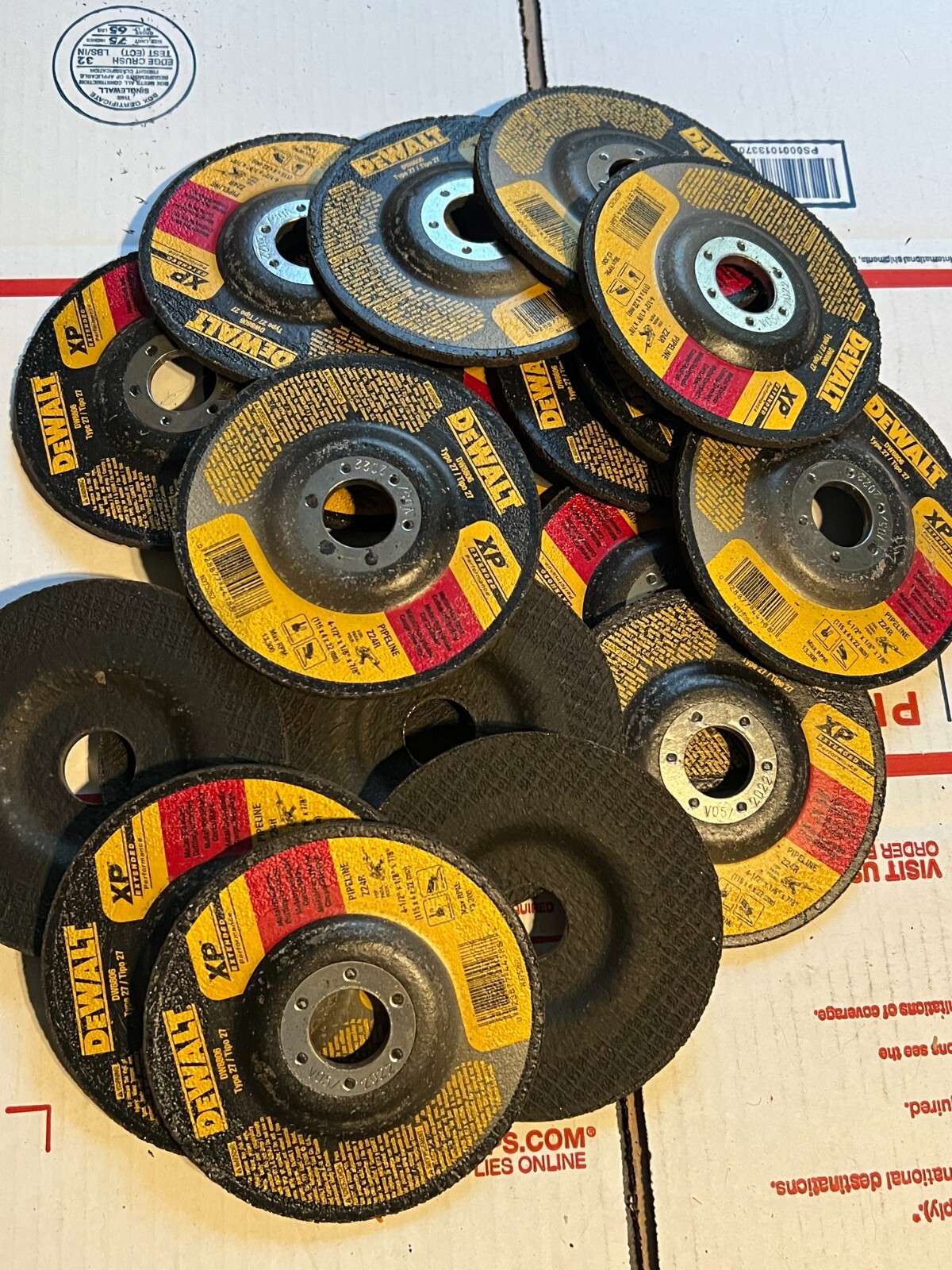 dewalt dw8806 nos surplus lot of 19 disc type 27 z24r 4-1/2×1/8×7/8