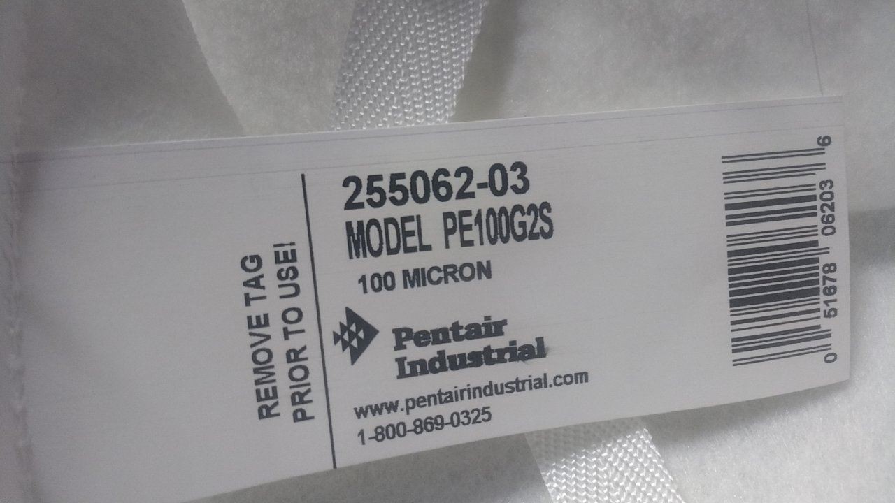 Pentair/Pentek 255062-75 20 Pk 2 Bag Trade Size 200 Max PSI 120 GPM Filter Bag