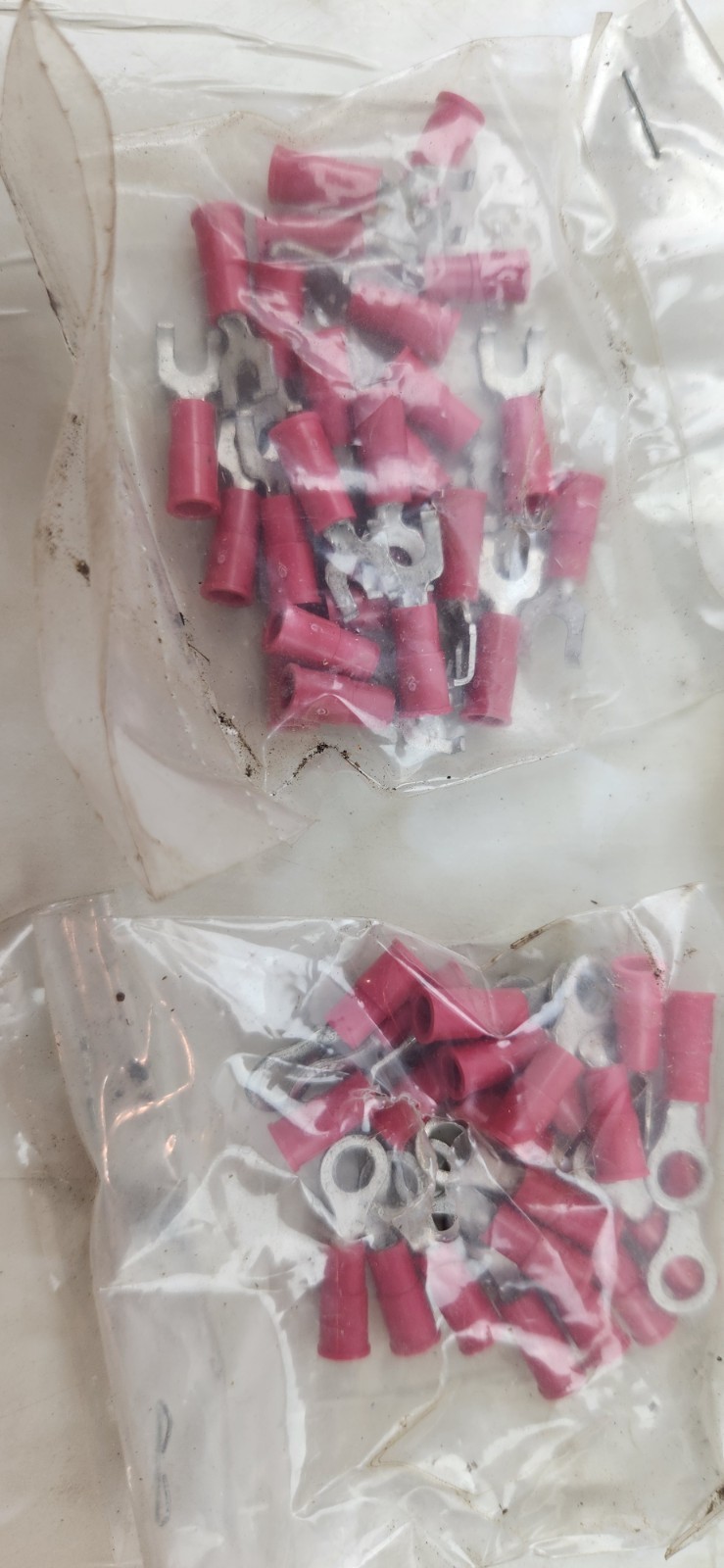 Random Sizes Yellow Blue Red Fork & Ring & Other Terminal Connectors Approx 300