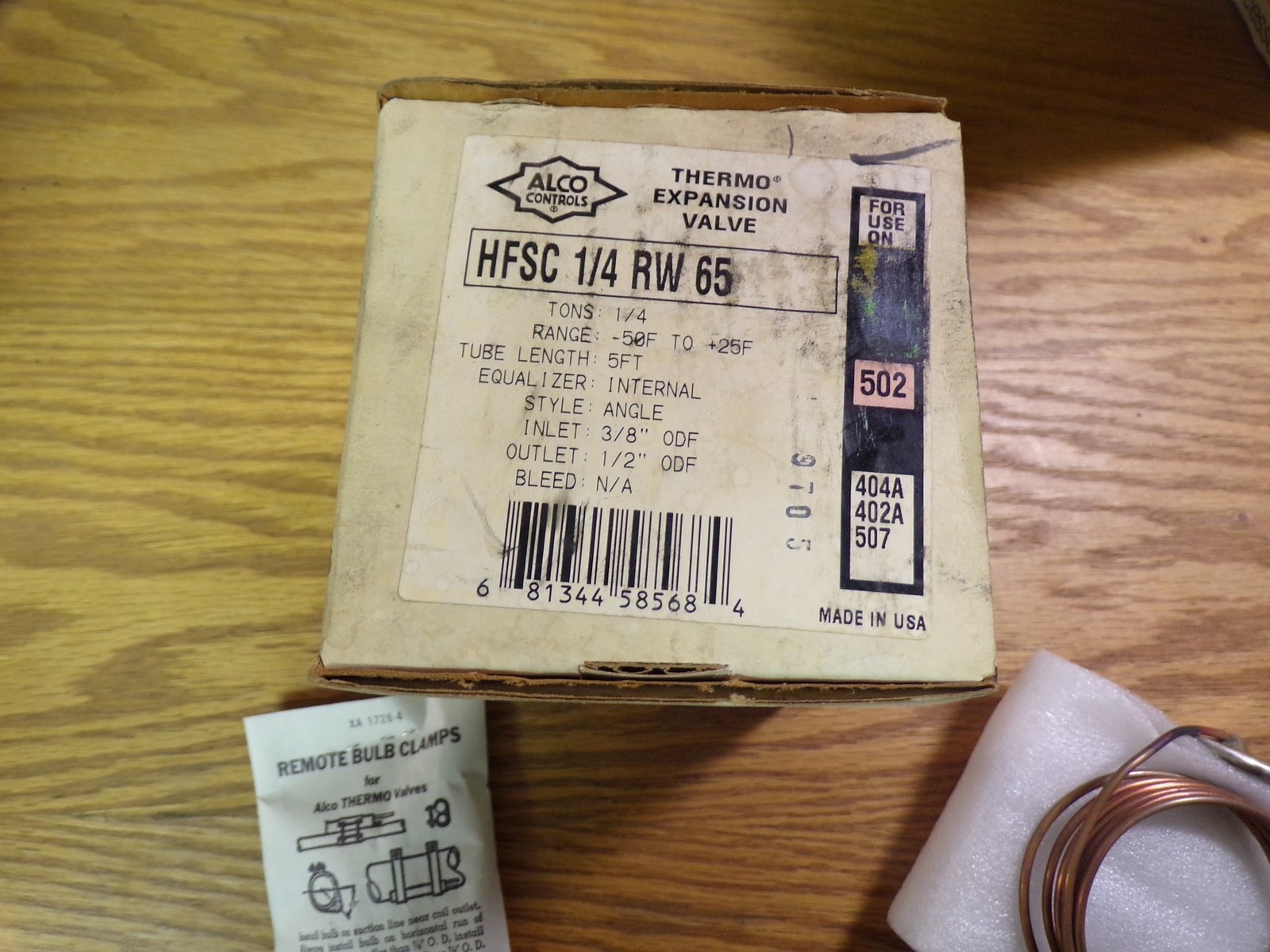 NEW Alco HFSC 1/4 RW 65 Thermo ExpansioN Valve *FREE SHIPPING*
