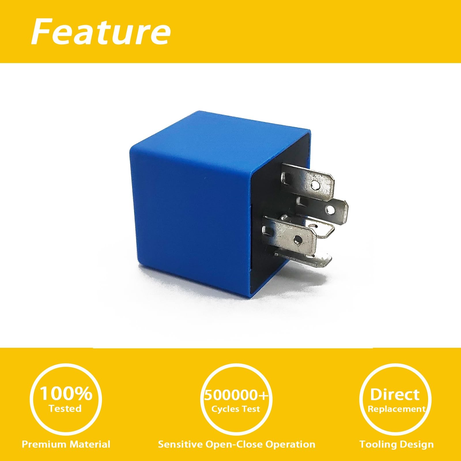 LED Turn Signal Flasher Relay, Automatic, Compatible with Ford F150, F250, F350,