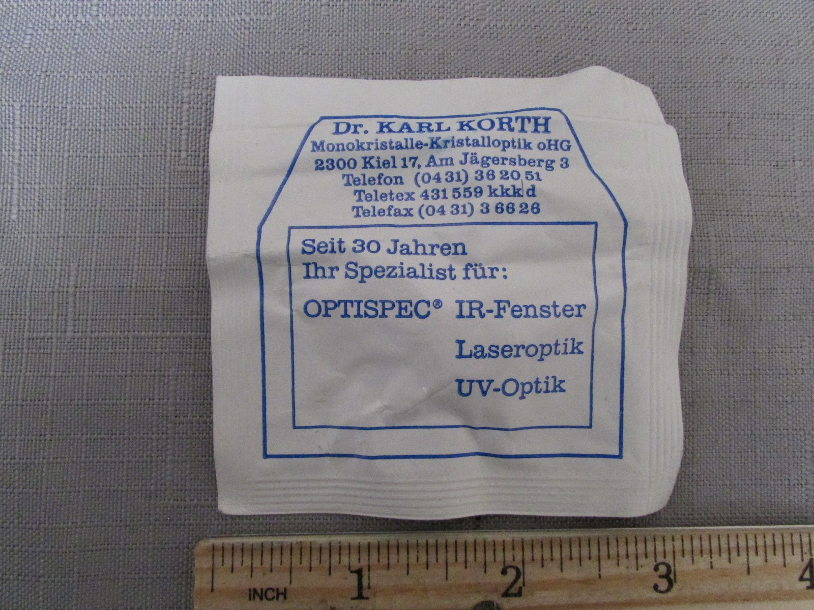 Karl Korth BaF2 Barium Fluoride UV Filter Window 27 X 6 mm New