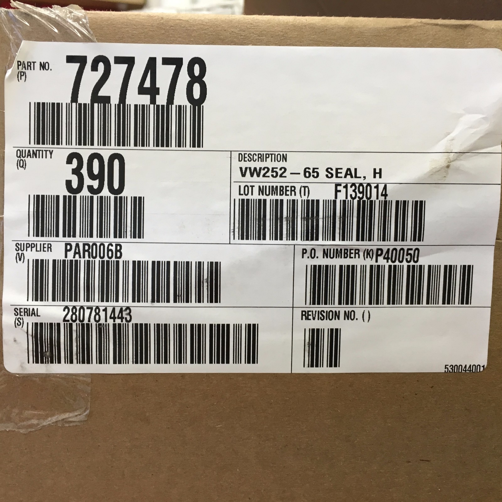 Pack of 12 Parker Viton® FKM SEAL low Swell O-RING GREEN-part#VW252-65