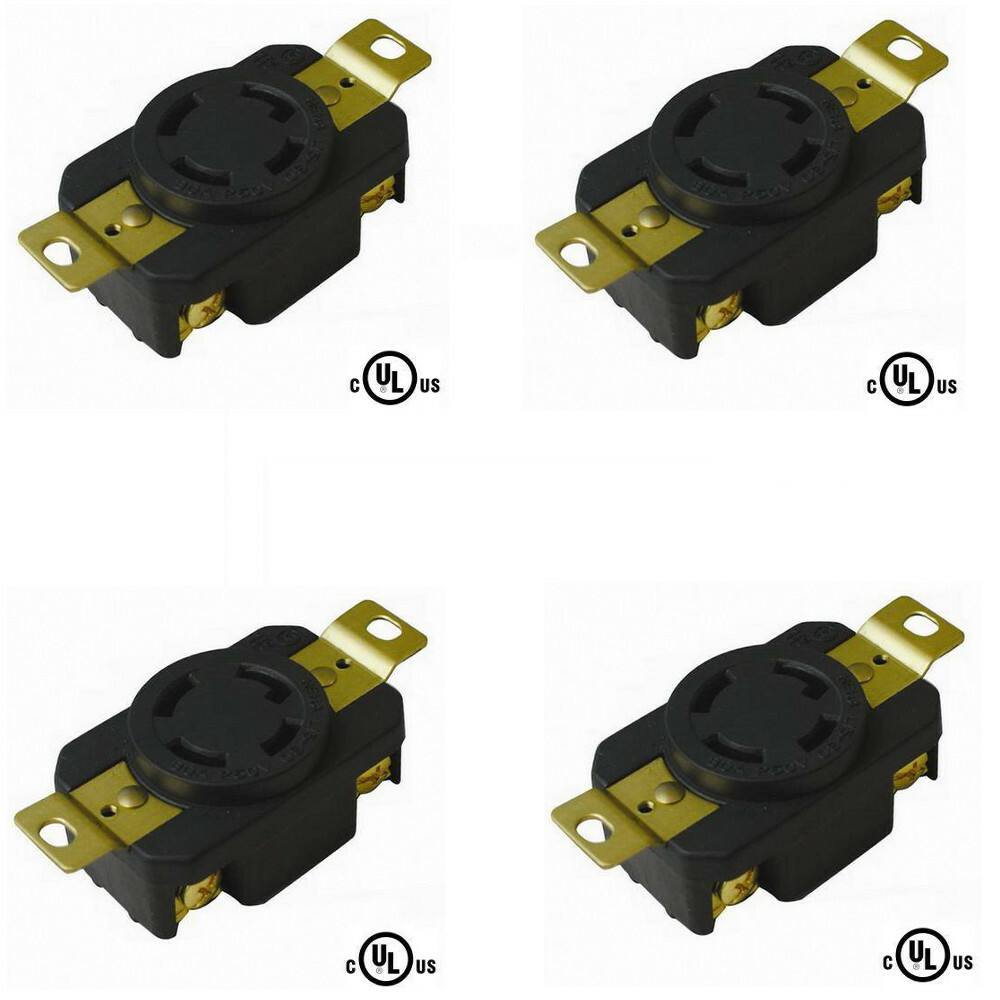 NEMA L15-30R Locking Receptacle 250V, 30A by Powertronics Connections (TM)