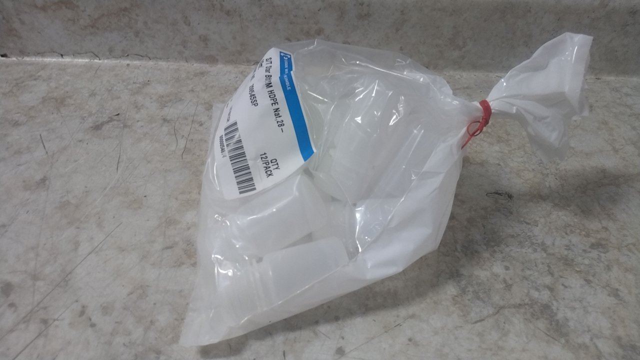 Wheaton 209545 72 Pk 1 Fl Oz Capacity 30 mL Max Fill Volume HDPE Bottle