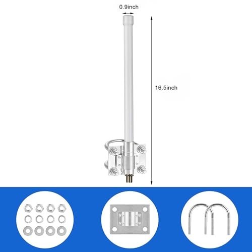 Outdoor Dual Band ADS-B Antenna 1090MHz 978MHz 5dBi Fiberglass 10Ft SMA Cable