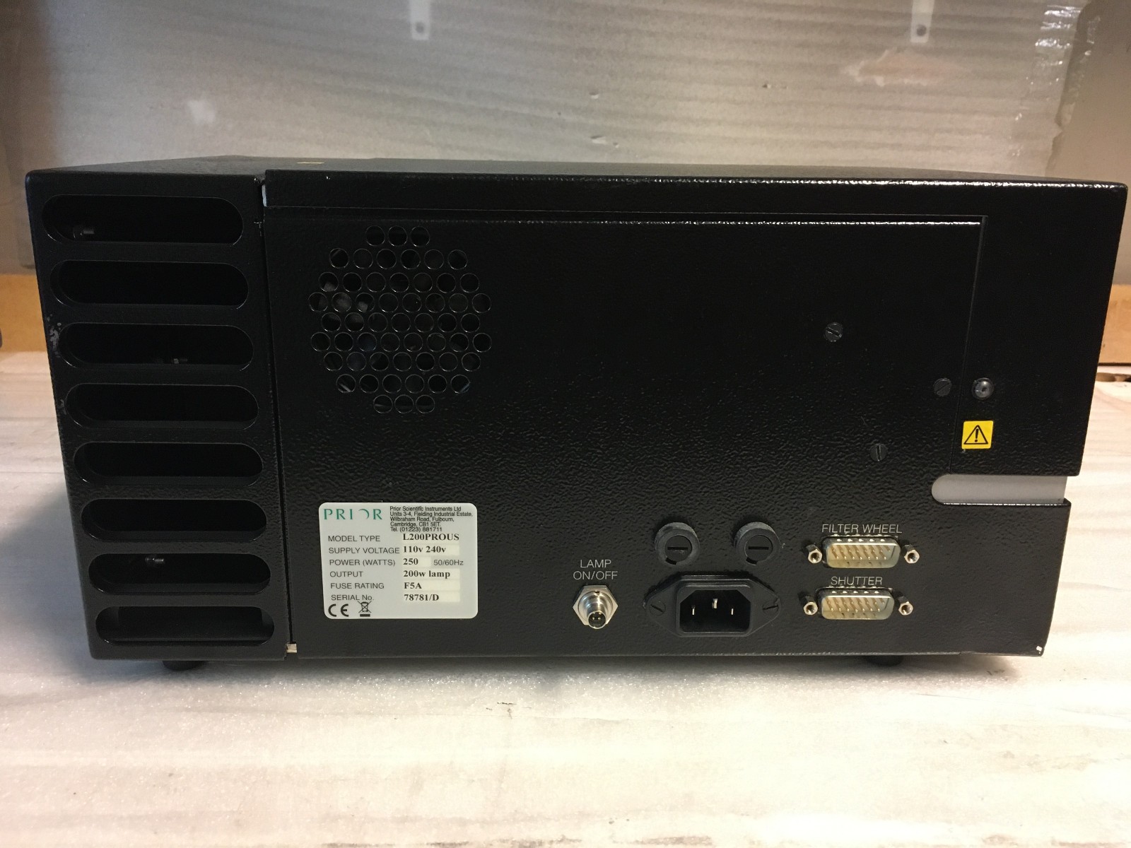 Prior Scientific Lumen 200Pro Model L200PROUS Fluorescence Illuminator AS IS