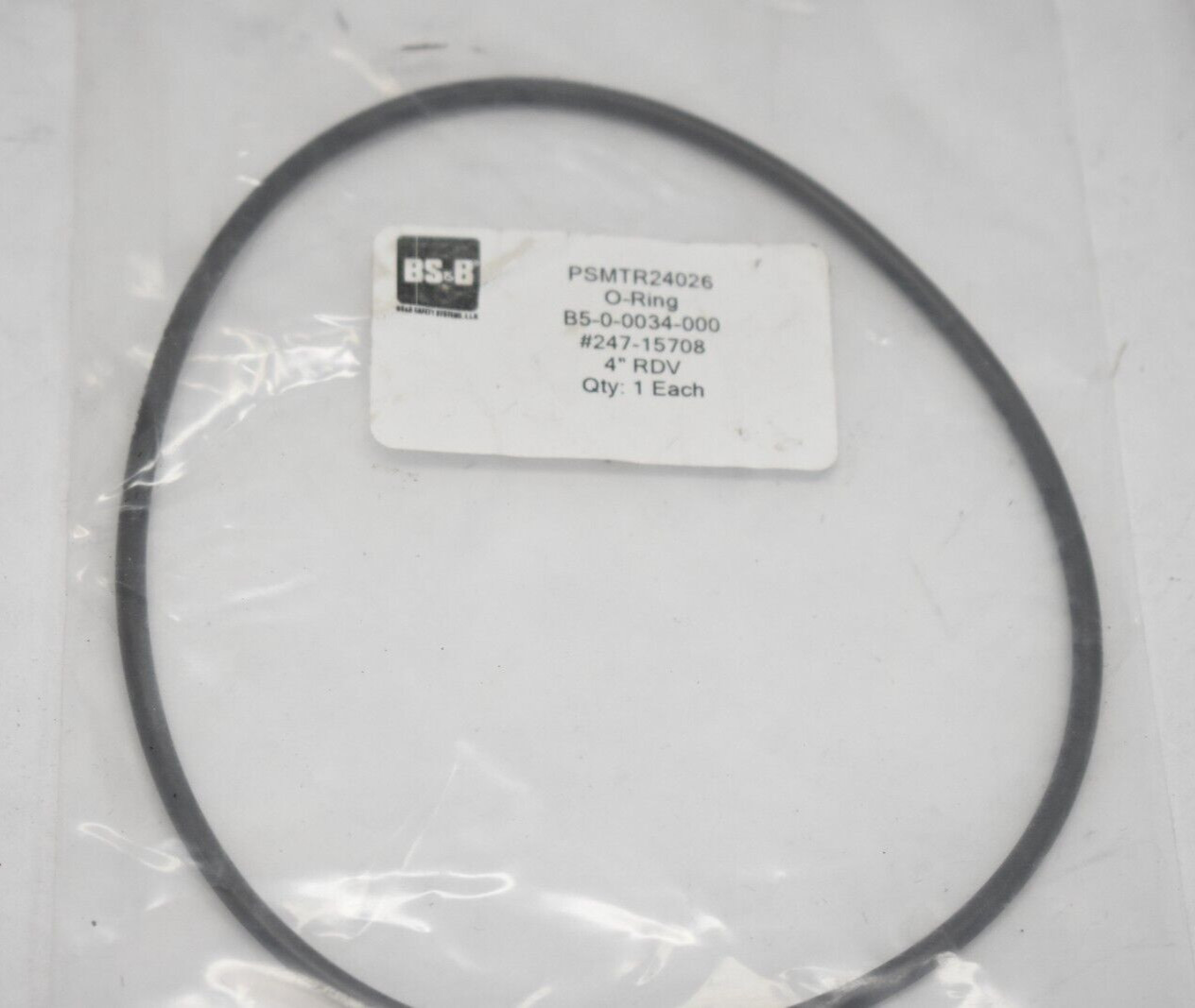 BS & B PSMTR24026 O-Ring B5-0-0033-000 241-15708 3″ & 4″ RDV Rubber Black O-Ring