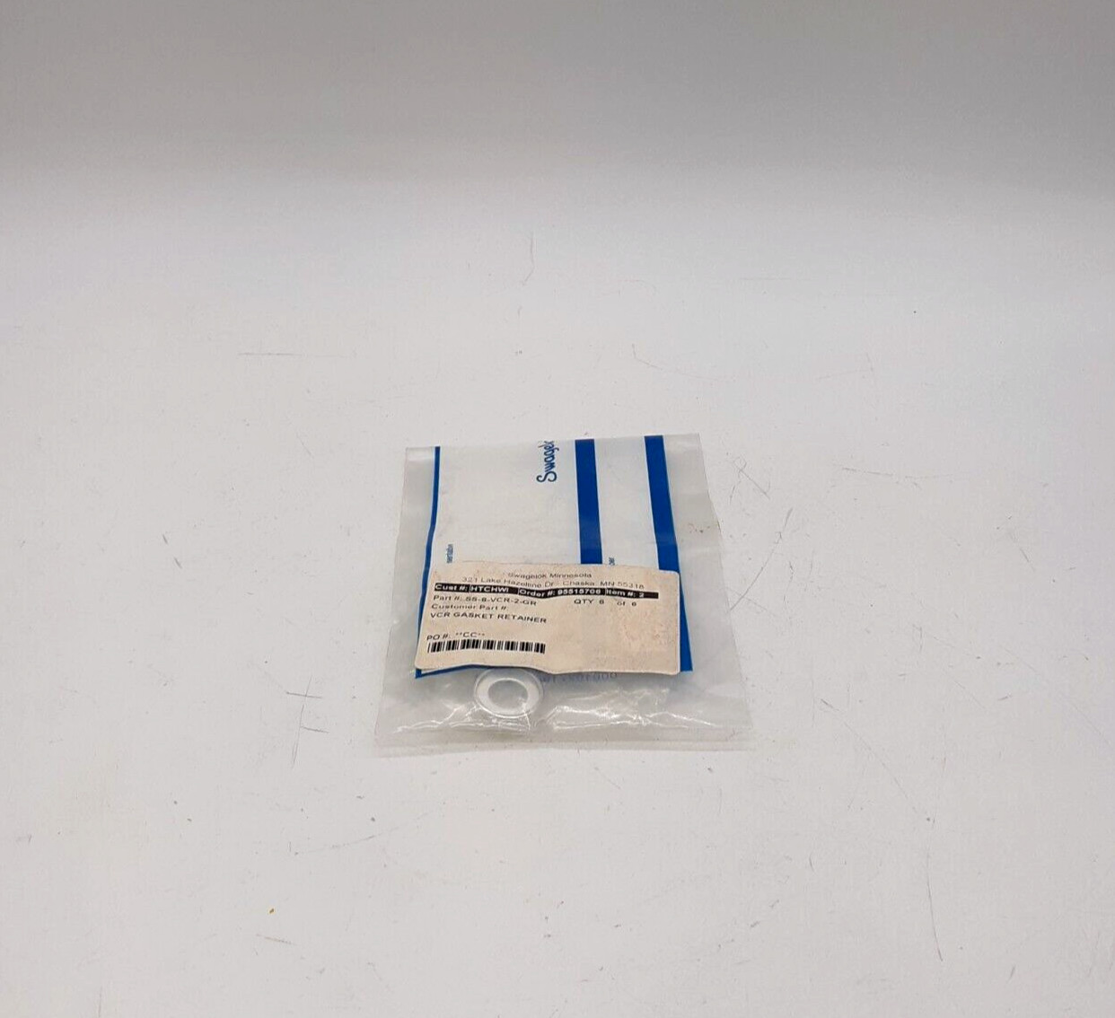 Swagelok SS-8-VCR-2-GR Gasket Retainer – Lot of 6
