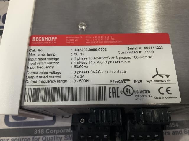 Beckhoff Servo Drive – AX5203-0000-0202 w/Warranty