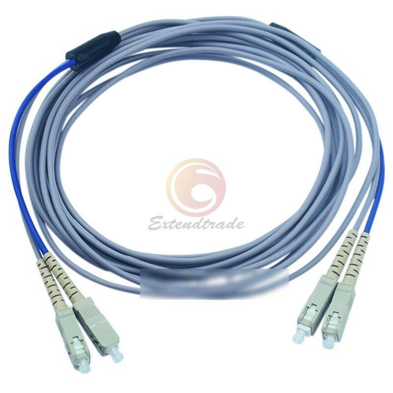 100M Armored MM Duplex Fiber Optic Cable Patch Cord 62.5/125 SC UPC to SC UPC