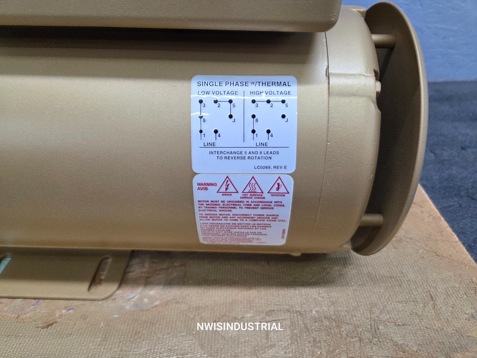 BALDOR Electric Motor, 2 HP, 115/230V, Single Phase, 3470 RPM, 56C, 1 PH