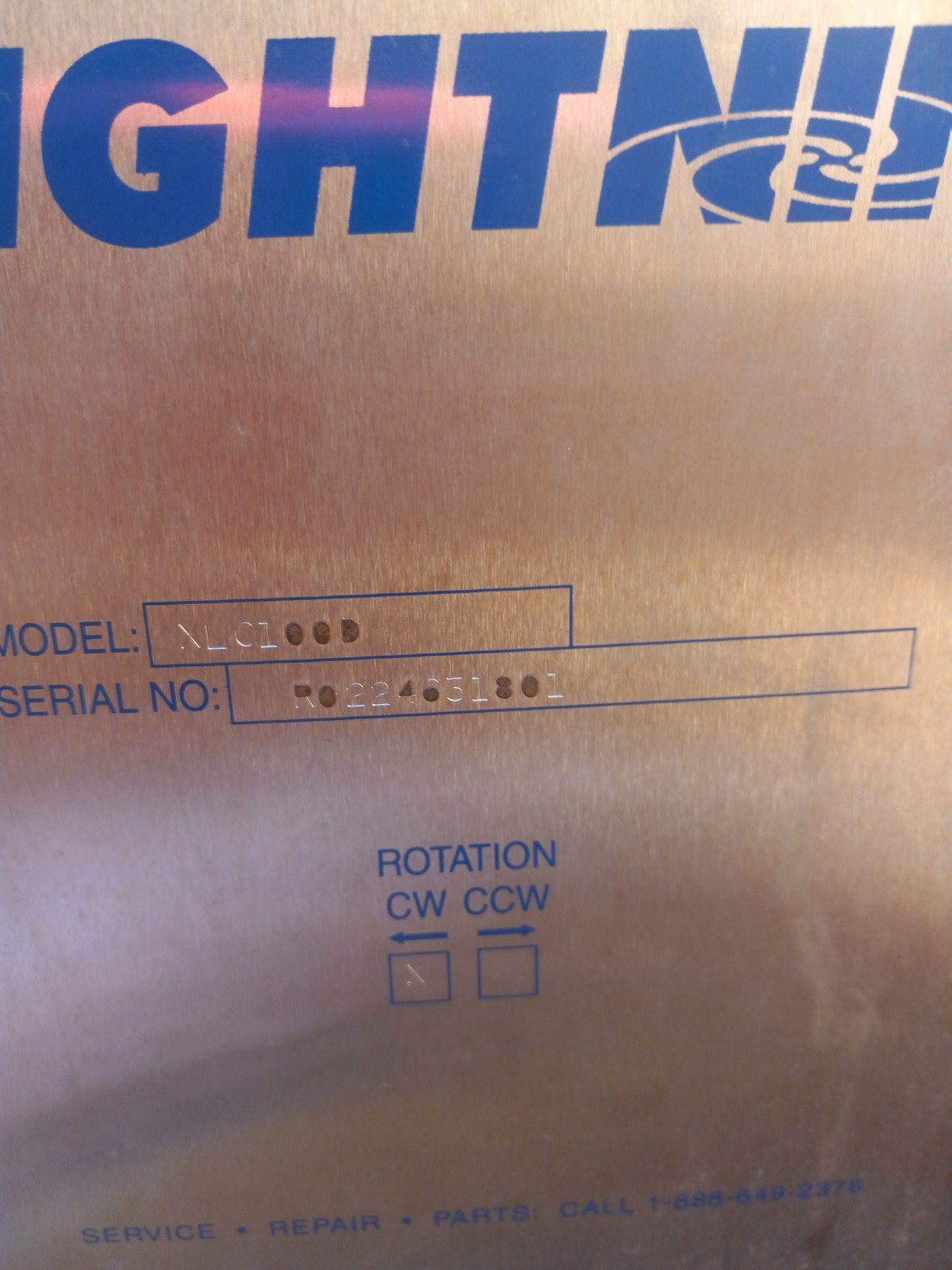 1-1/2” LIGHTING MIXER XLC100D RPM 1725 FR 132TYZ