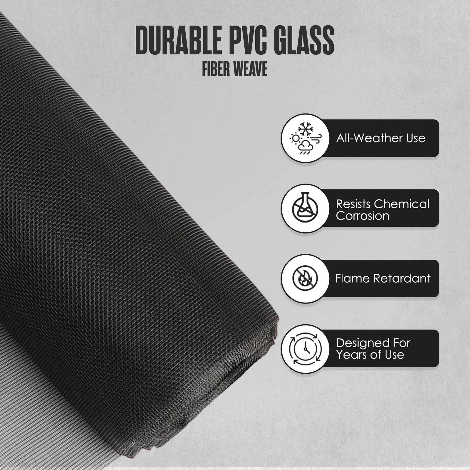 Window Screen Mesh, Roll, Screening 36″ x 100′, Black