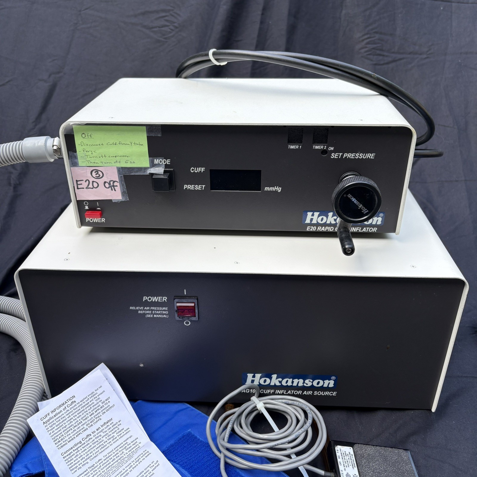 Hokanson E20 Rapid Cuff Inflator w/Hose and Power Cord Hokanson Air Pump Combo