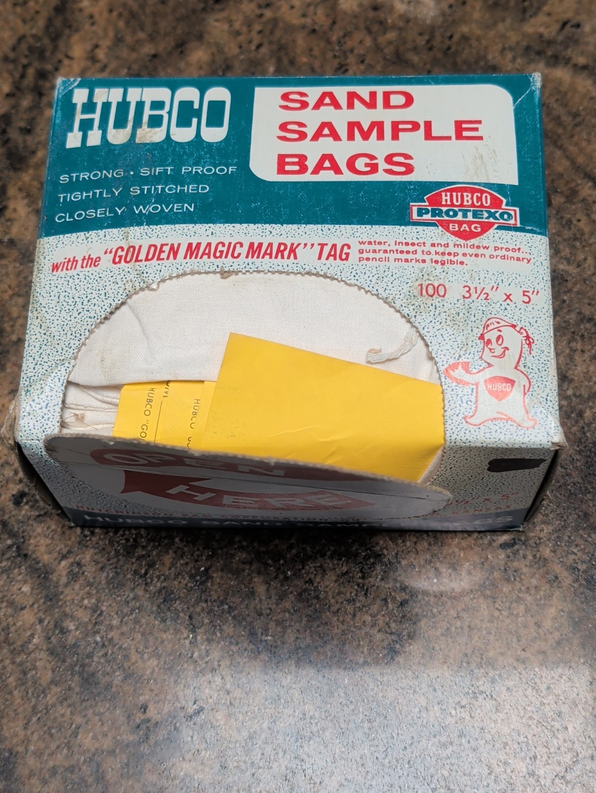 Hubco Protexo Sand Sample Bags 41/2×6 With Golden Magic Mark Tag