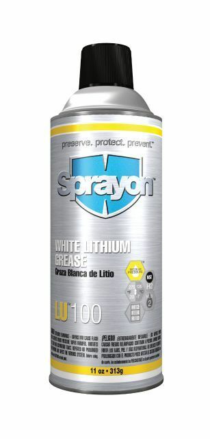 LU-100, Sprayon, White Lithium Grease, Spray Lubricant LU100, S00100000, 11oz