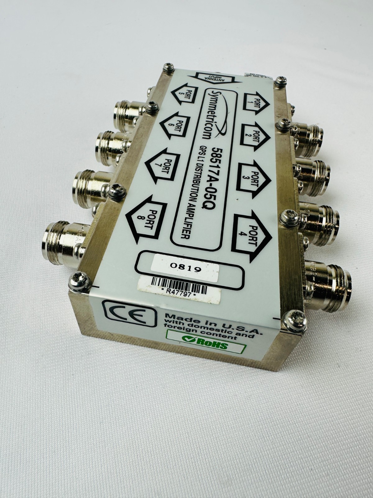 Symmetricom 58517A-05Q GPS L1 Distribution Amplifier
