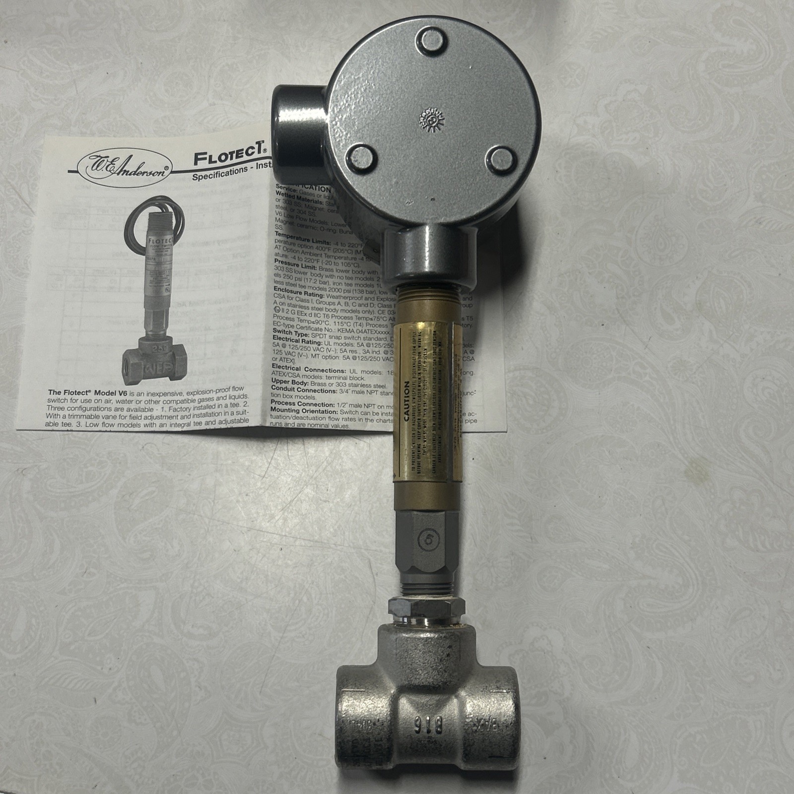 WE Anderson Flotect V6EPB- SD2SCSAFlow Switch MWP. 13790