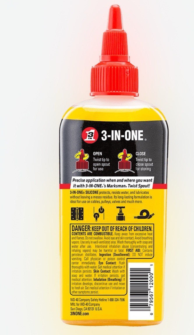 3-IN-ONE All Temp SILICONE Liquid LUBRICANT High & Low Temperature Three 1 12000