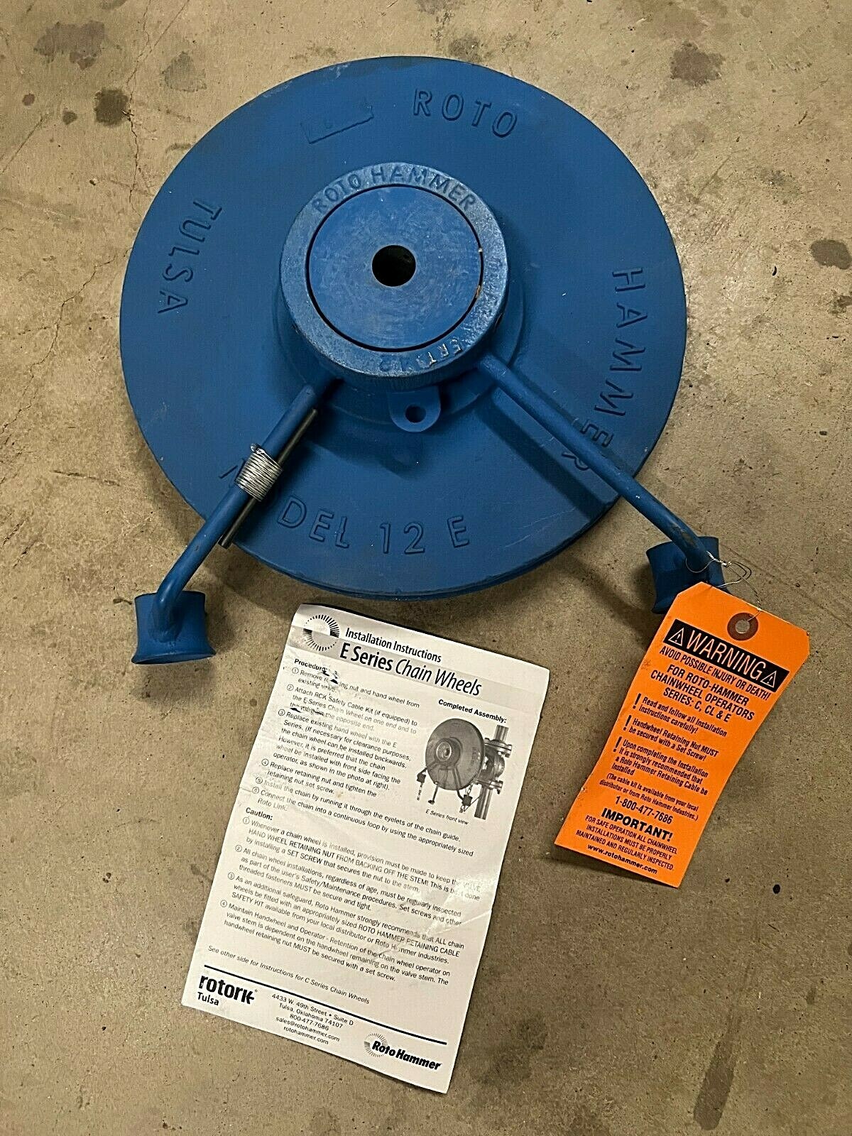 ROTO HAMMER E-series (12E) Direct-Mount Chain Wheel