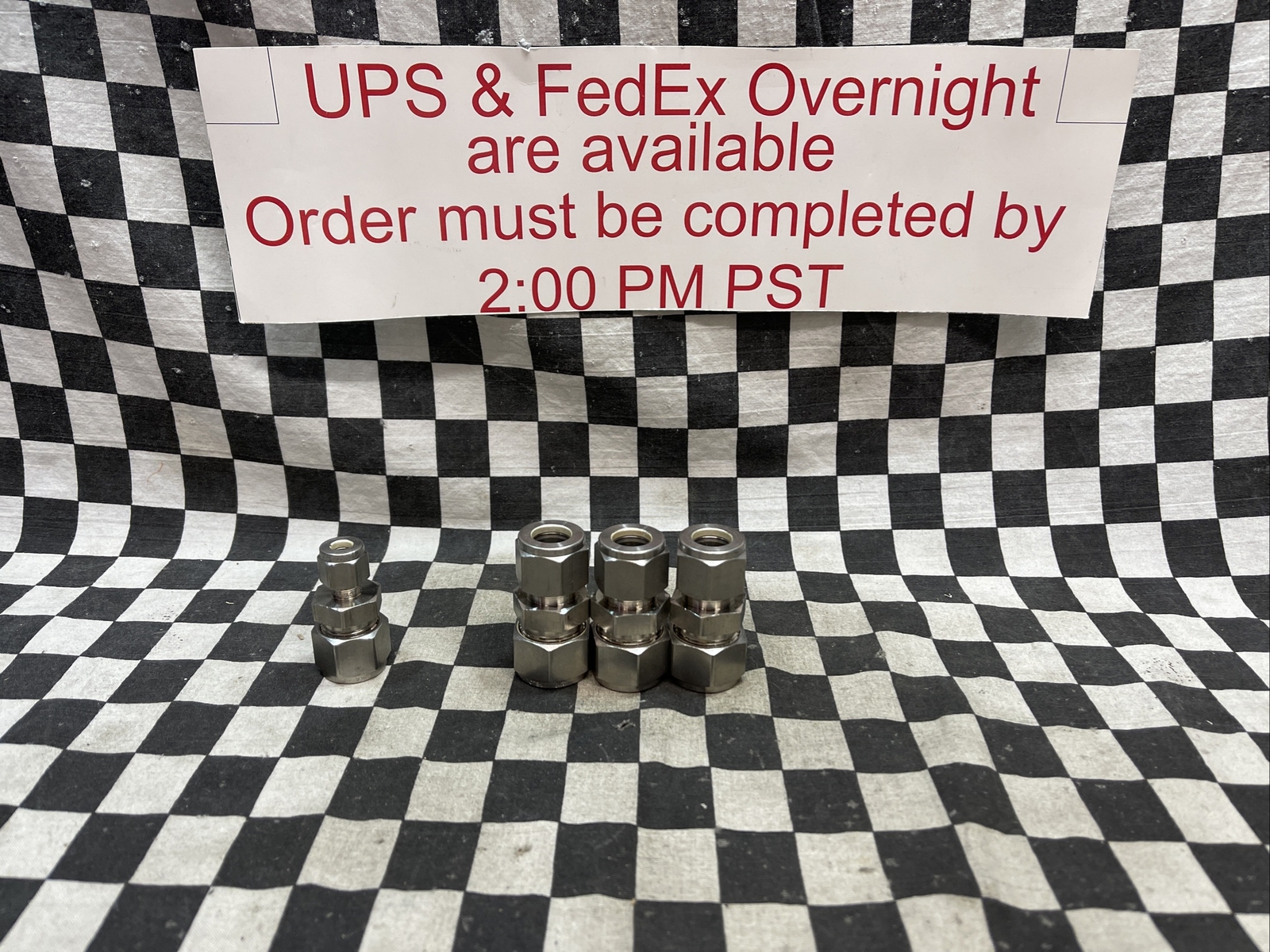 SWAGELOK UNION REDUCER SS-810-6-4 & SS-1010-6-8, LOT OF 4, SHIPSAMEDAY, #1622N2